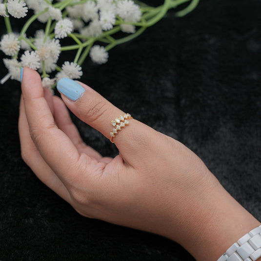 Twinkle Trail 925 Silver Gold Polish Ring - iAMORY