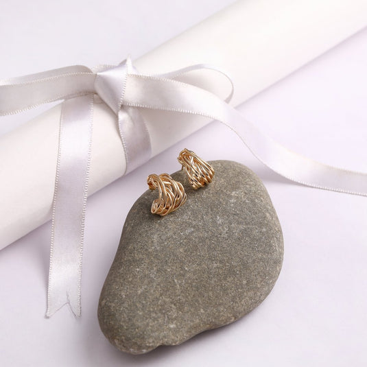 Twist Luxe Hoops 925 Sterling Silver Earrings - iAMORY