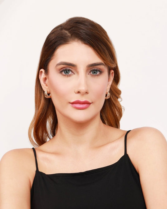 Twist Luxe Hoops 925 Sterling Silver Earrings - iAMORY